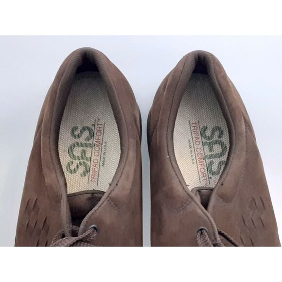 SAS Women's Free Time Chocolate Brown Suede Walking Shoes Sz 10W Tripad Comfort - Picture 4 of 11
